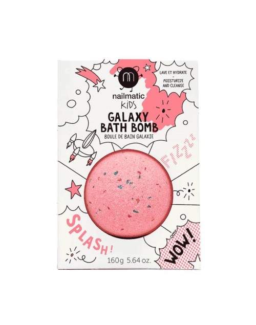 Boule de bain grenadine-flocons bleus Nailmatic
