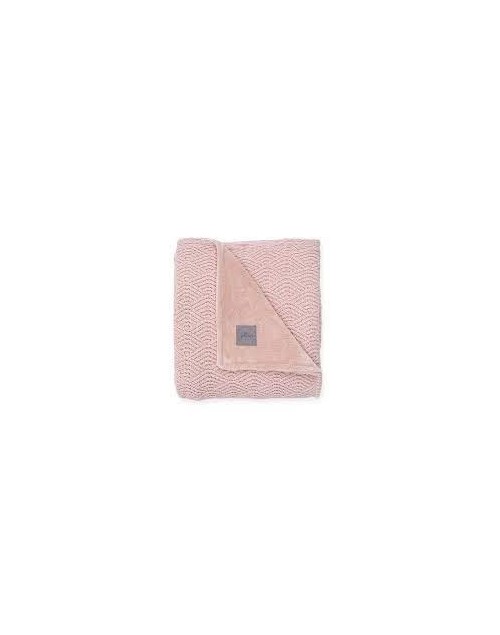 Couverture 75*100 river knit pale pink Jollein