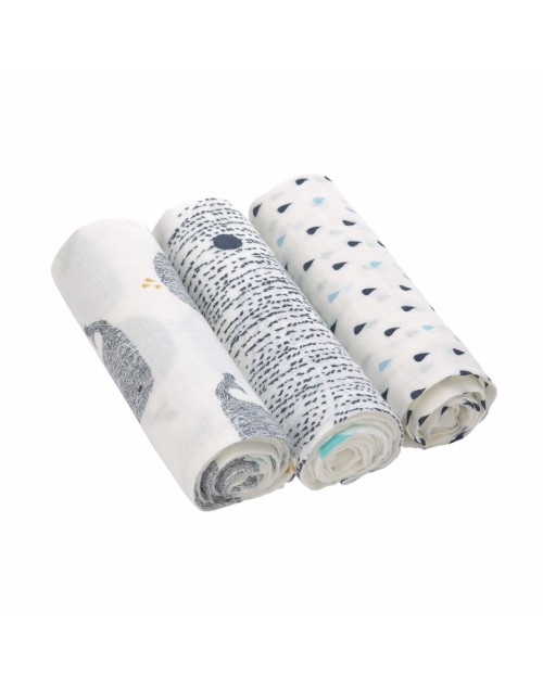 Pack 3 tétras L baleine Lassig