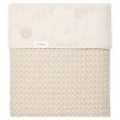 Couverture berceau waffle/teddy beige Oslo Koeka