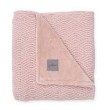 Couverture 75*100 river knit pale pink/coral fleece Jollein