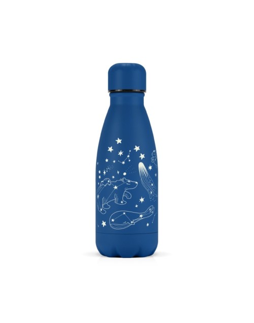 Bouteille métal 260ml constellation phosphorescent Label'tour