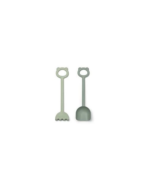 Set rateau et pelle Hilda dusty mint/peppermint Liewood