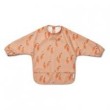 Bavoir plastifié longues manches Merle papaya pale tuscany Liewood