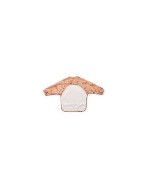 Bavoir plastifié longues manches Merle papaya pale tuscany Liewood